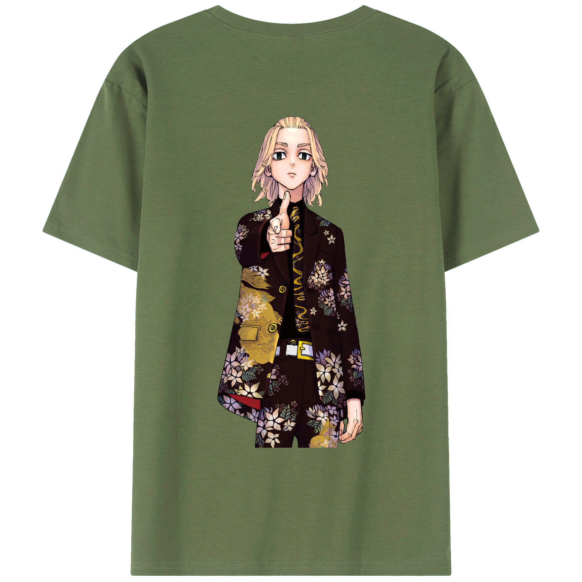 （画像用） 東京リベンジャーズ Tokyo Revengers 綿100％ メンズ半袖Tシャツ（バックプリント） 通気性
